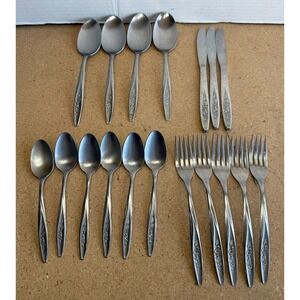 Superior Stainless USA Flatware Radiant Rose 18 Pieces